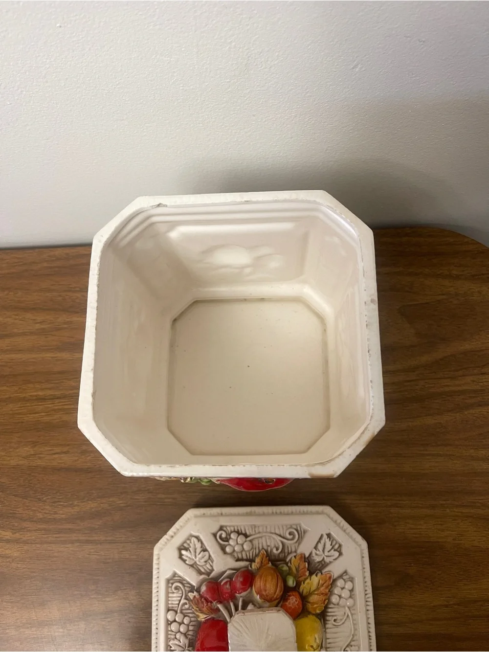 Vintage Fruit Canister with Lid